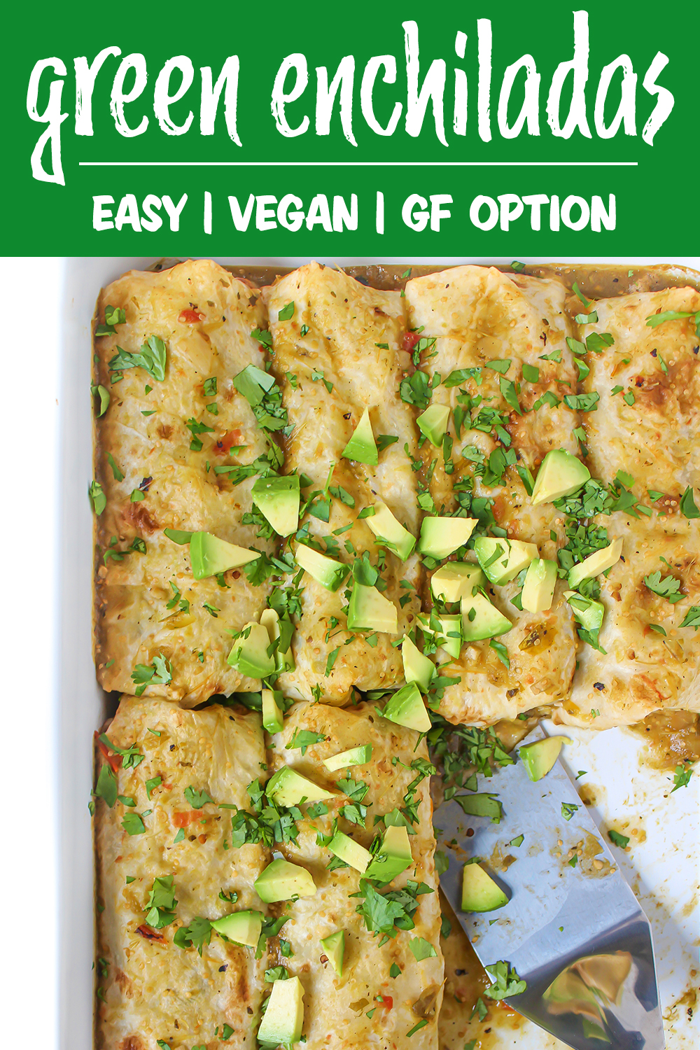Vegan Green Enchiladas with White Beans (Easy!) | The Garden Grazer