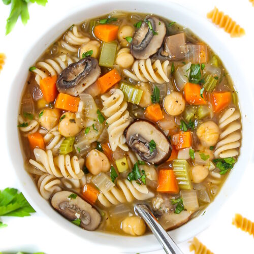 Vegan Chickpea Noodle Soup Recipe