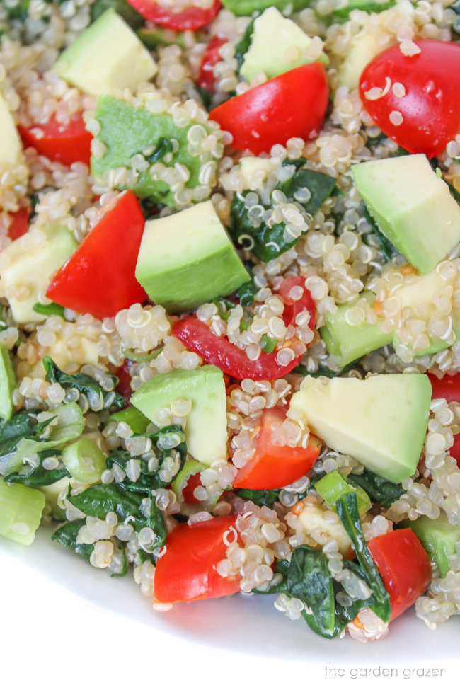 Quinoa Avocado Spinach Power Salad (25 Minute!) | The Garden Grazer