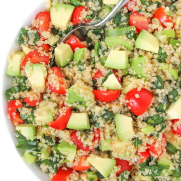 Quinoa Avocado Spinach Power Salad (Easy) - The Garden Grazer