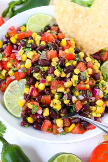 Black Bean Salsa (Easy!) - The Garden Grazer