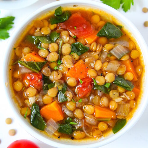 Lentil Spinach Soup (Easy!) - The Garden Grazer