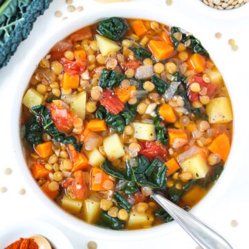 Lentil Kale Potato Soup (Easy!) - The Garden Grazer