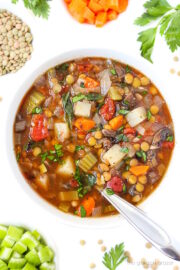 Lentil Vegetable Soup (Easy!) - The Garden Grazer