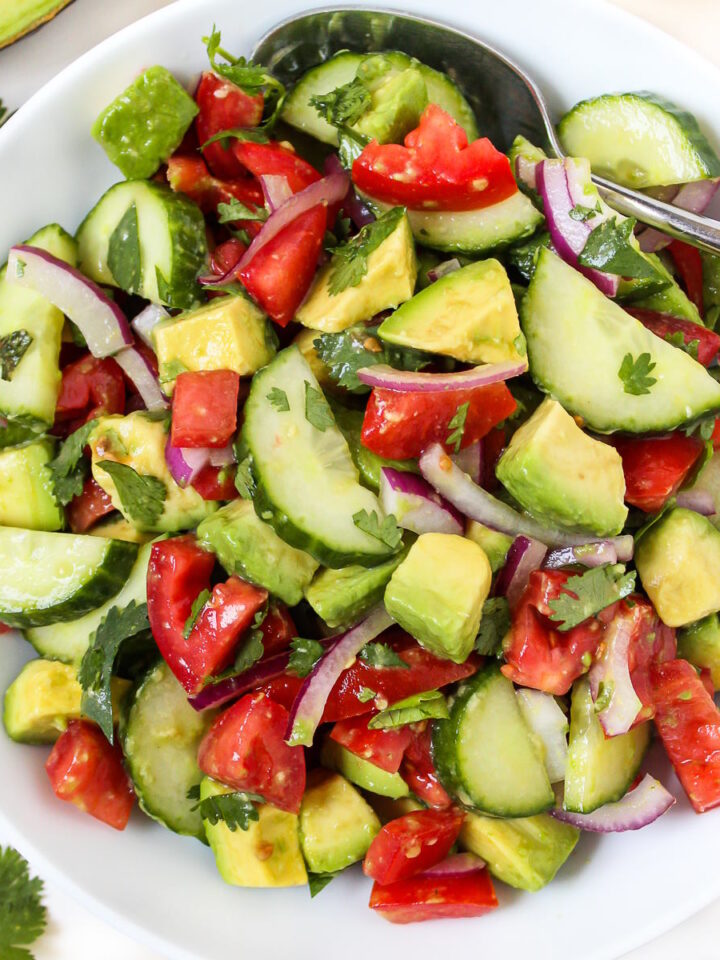 Avocado Corn Salad with Cucumber (Easy!) - The Garden Grazer