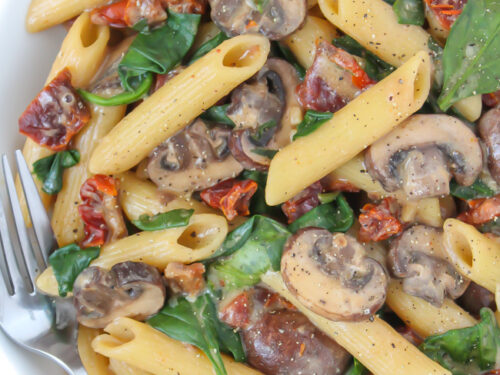 Creamy Sun Dried Tomato Mushroom Pasta Vegan The Garden Grazer