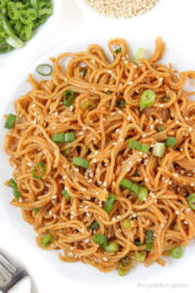 Hoisin Peanut Noodles (Easy, 15 Minute!) - The Garden Grazer