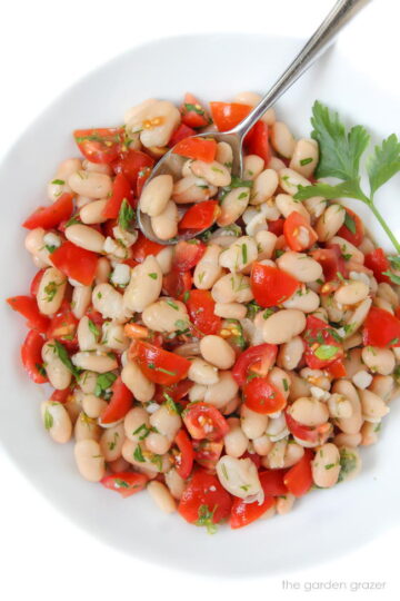 White Bean Tomato Salad (10 Minute!) - The Garden Grazer