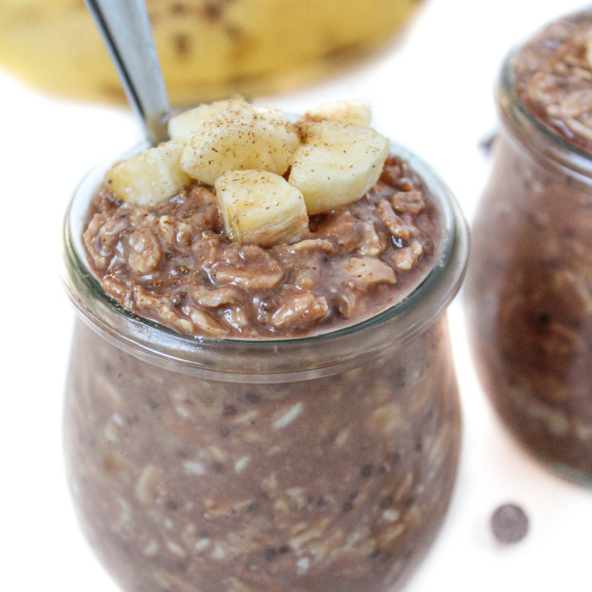 Sugar Free Chocolate Overnight Oats - Monkey and Me Kitchen Adventures