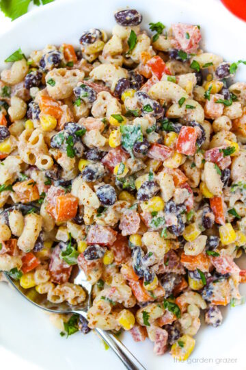 Mexican Macaroni Salad (Oil-Free!) - The Garden Grazer