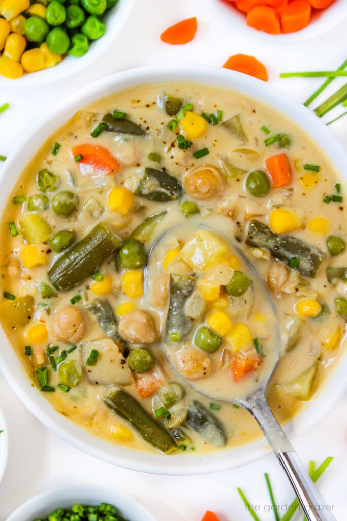 Vegetable Chowder (Vegan!) - The Garden Grazer